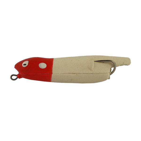 Isca Artificial Zara Pro Pro Line cor branca com cabeca vermelha – 9,5cm 15g