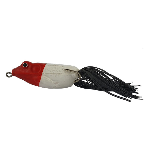 Isca Artificial O Frog Frog Life cor Branco com cabeça vermelha – 6cm 13g