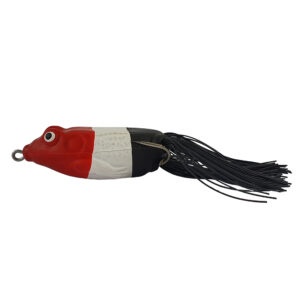 Isca Artificial O Frog Frog Life cor Preto branco e vermelho – 6cm 13g