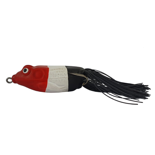 Isca Artificial O Frog Frog Life cor Preto branco e vermelho – 6cm 13g