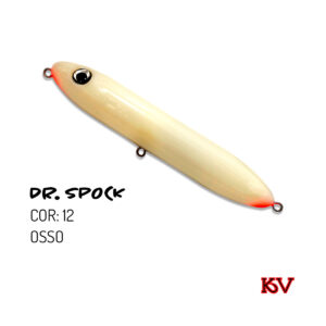 Isca KV Dr. Spock 30g 13cm – Zara de superfície com ação sonora cor 12 osso