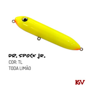 Isca KV Dr Spock Jr 9,5cm 17g – Ação Zara de superfície cor tl toda limão