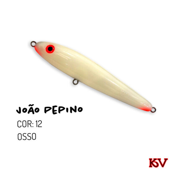 Isca KV João Pepino 11,5cm 22g – Zara de superfície com rattlin cor 12 osso