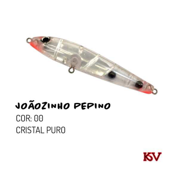 Isca Joãozinho Pepino 9cm 10g – KV Iscas Artificiais zara de superfície cor 00 cristal puro