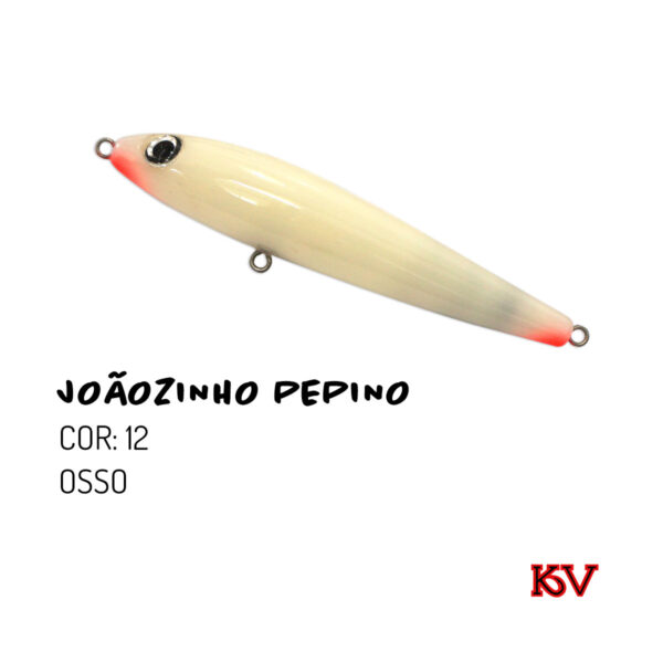 Isca Joãozinho Pepino 9cm 10g – KV Iscas Artificiais zara de superfície cor 12 osso