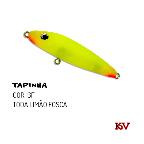 Isca Artificial Tapinha KV 6g 6,5cm Stick Zara Superfície Cor 6f toda limão fosca