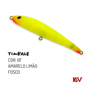 Isca KV Timbale 7g – Stick de superfície 9cm com ação errática cor 6f amarelo limão fosco