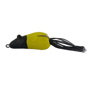 Isca Artificial Giro Frog Life cor Amarelo com cabeça preta – 8cm 16g