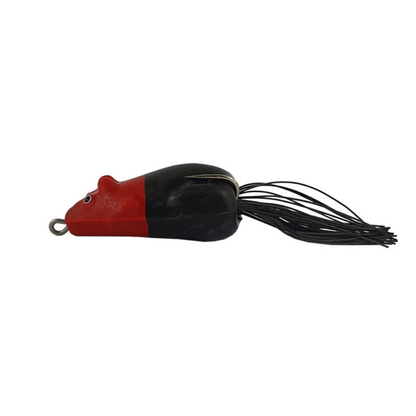 Isca Artificial Giro Frog Life cor preto com cabeça vermelha – 8cm 16g