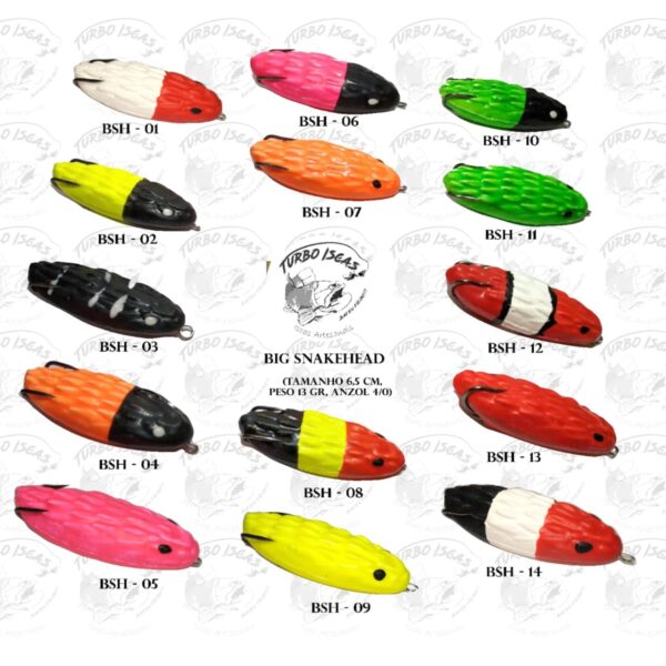 Isca Artificial Big Snake Head Turbo Iscas 7cm 13g Antienrosco