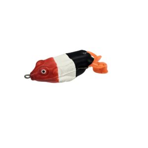Isca Artificial Frog Soft Frog Life cor Preto Branco e vermelho – 8cm 16g