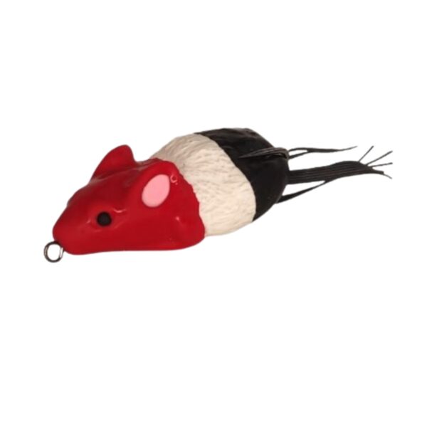 Isca Artificial Ratinho Turbo Turbo Iscas cor preto branco e vermelho – 5,5cm 13g