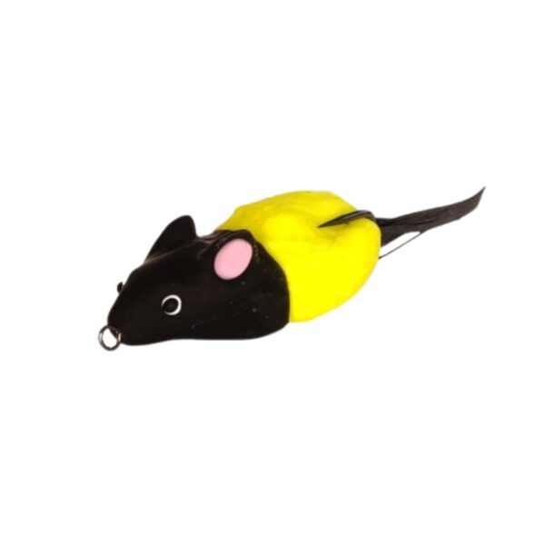 Isca Artificial Ratinho Turbo Turbo Iscas cor amarelo com cabeça preta – 5,5cm 13g