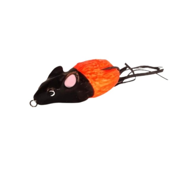 Isca Artificial Ratinho Turbo Turbo Iscas cor laranja com cabeca preta – 5,5cm 13g