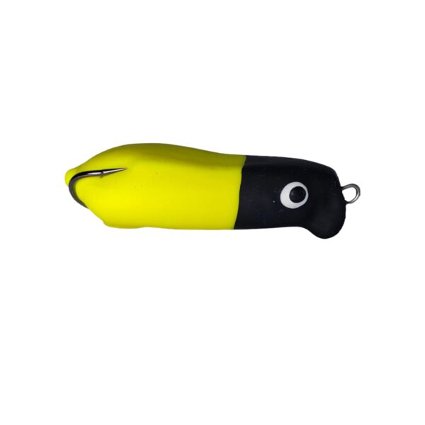 Isca Artificial Zara Bolha Turbo Iscas cor amarelo com cabeça preta – 7,2cm 13g