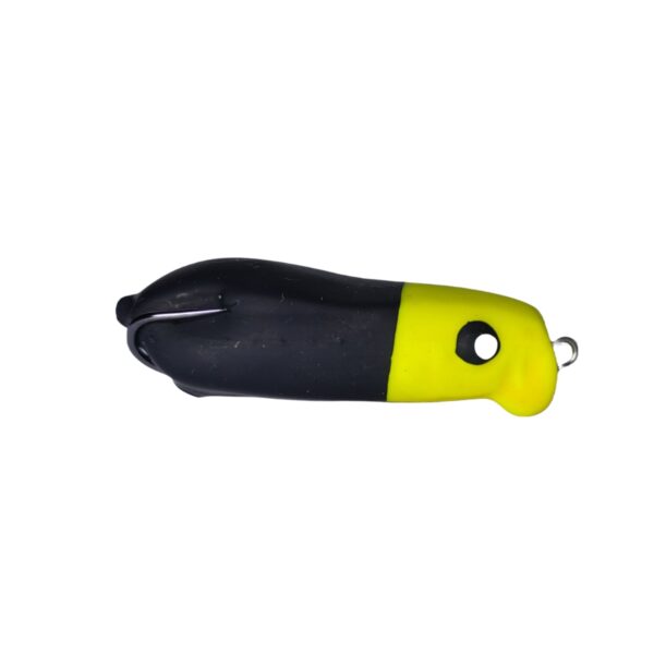 Isca Artificial Zara Bolha Turbo Iscas cor preto com cabeça amarela – 7,2cm 13g