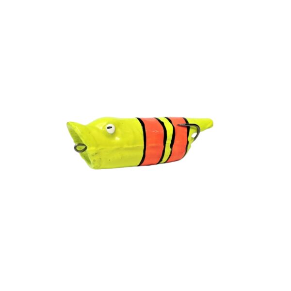 Isca Artificial Zara Popper Pro Line cor amarelo com laranja– 9cm 14g