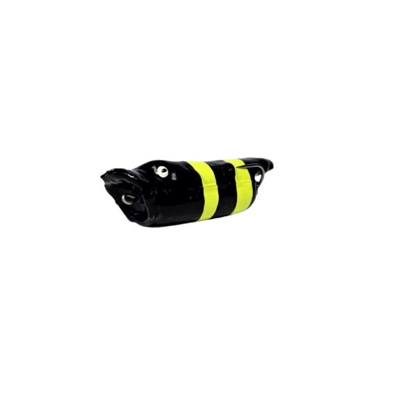 Isca Artificial Zara Popper Pro Line cor coral preto com amarelo – 9cm 14g