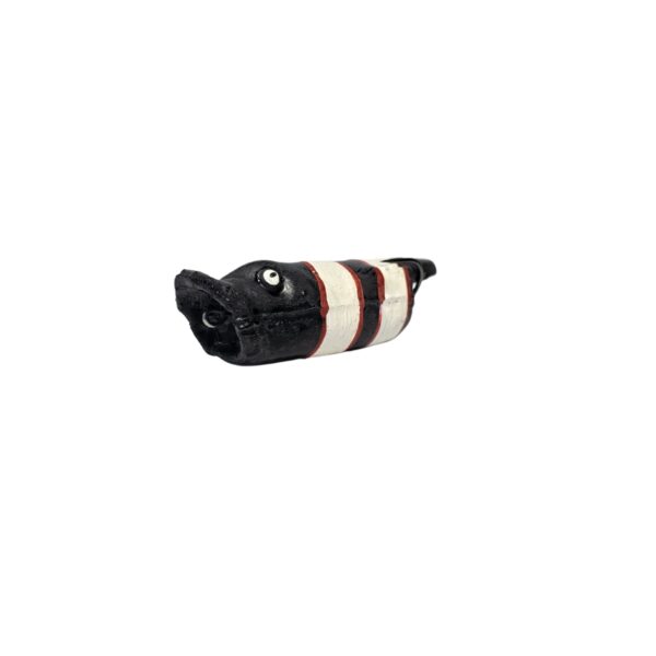 Isca Artificial Zara Popper Pro Line cor coral preto com listras brancas – 9cm 14g