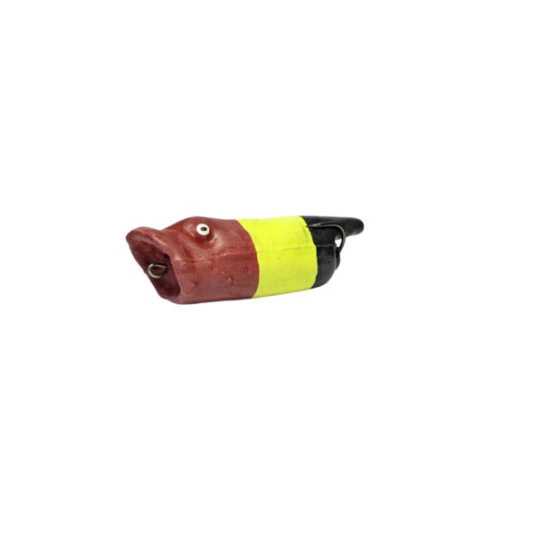 Isca Artificial Zara Popper Pro Line cor preto amarelo e vermelho – 9cm 14g