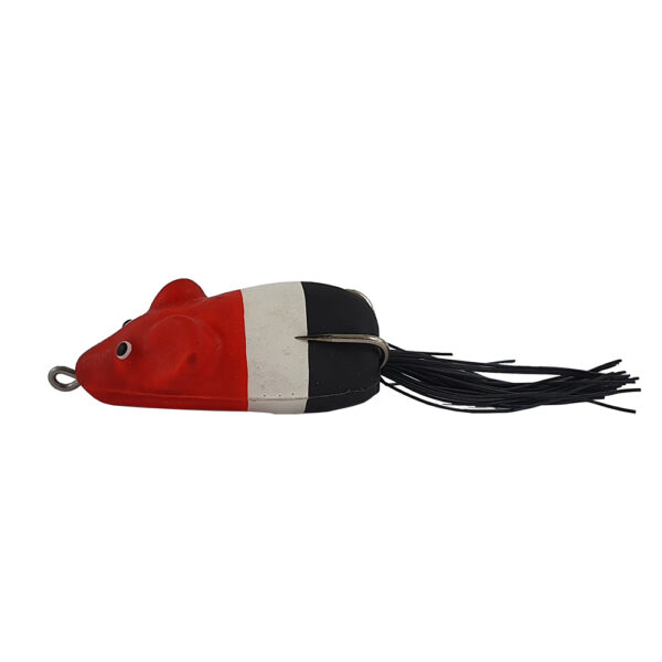 O Rato Frog Life isca anti-enrosco – 4,5cm 10g Cor Preto branco e vermelho