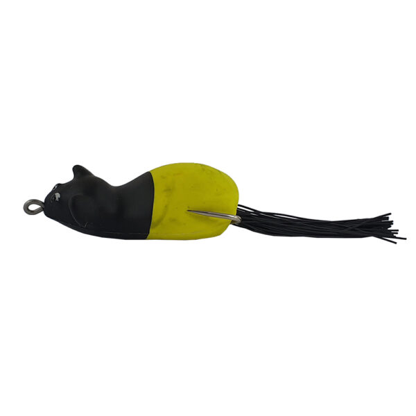 Isca Artificial Rato Jerry Frog Life cor amarelo com cabeça preta – 6cm 13g