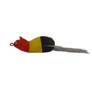 Isca Artificial Rato Jerry Frog Life cor Preto amarelo e vermelho – 6cm 13g