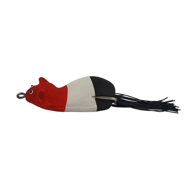 Isca Artificial Rato Jerry Frog Life cor Preto branco e vermelho – 6cm 13g