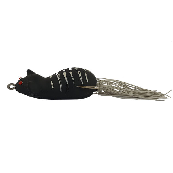 Isca Artificial Rato Jerry Frog Life cor Preto Com listras brancas – 6cm 13g