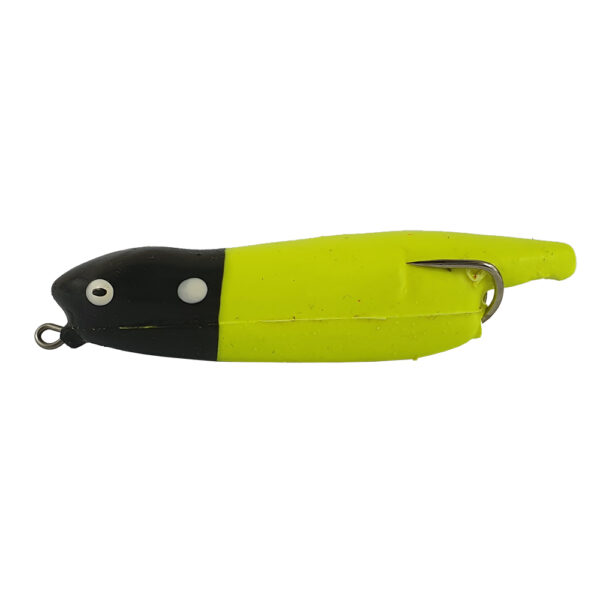 Isca Artificial Zara Pro Pro Line cor Verde limão com cabeça preta – 9,5cm 15g