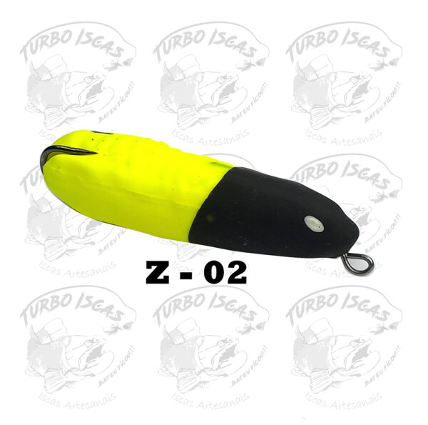 Isca Artificial Zara Turbo Turbo Iscas 8cm 15g com Rattlin cor amarelo com cabeça preta