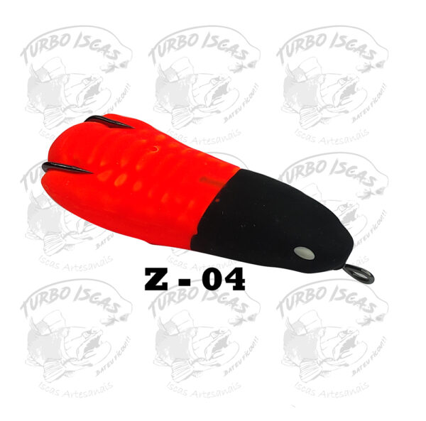 Isca Artificial Zara Turbo Turbo Iscas 8cm 15g com Rattlin cor laranja com cabeça preta