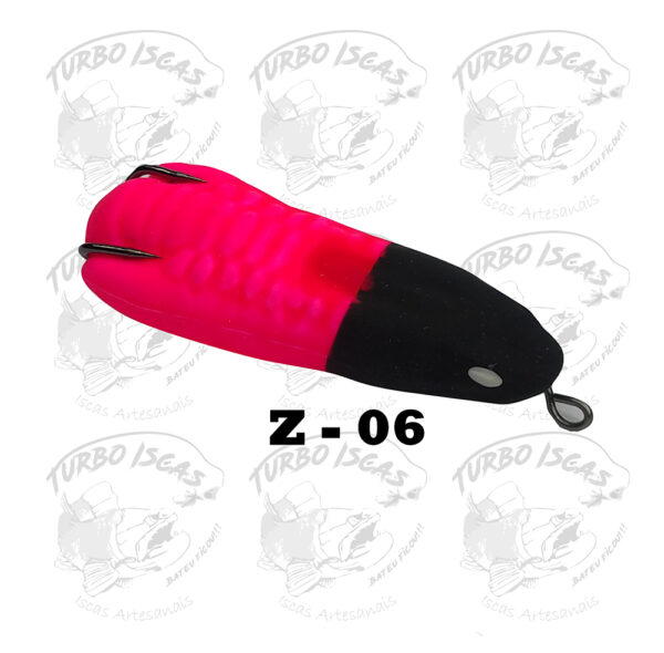 Isca Artificial Zara Turbo Turbo Iscas 8cm 15g com Rattlin cor rosa com cabeça preta