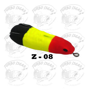 Isca Artificial Zara Turbo Turbo Iscas 8cm 15g com Rattlin cor preto amarelo e vermelho