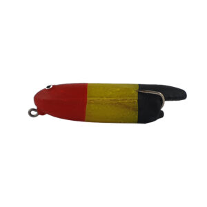 Isca Artificial Zara Frog Frog Life cor Preto amarelo e vermelha