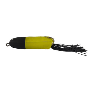 Isca Artificial Zara Mágica Frog Life cor Amarelo com cabeça preta – 8cm 16g