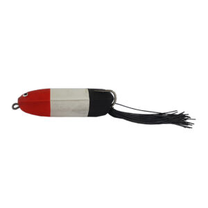 Isca Artificial Zara Mágica Frog Life cor Preto branco e vermelho – 8cm 16g