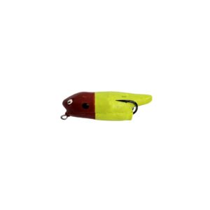 Isca Artificial Mini Zara Pro Line cor amarela com cabeça vermelha – 7cm 10g