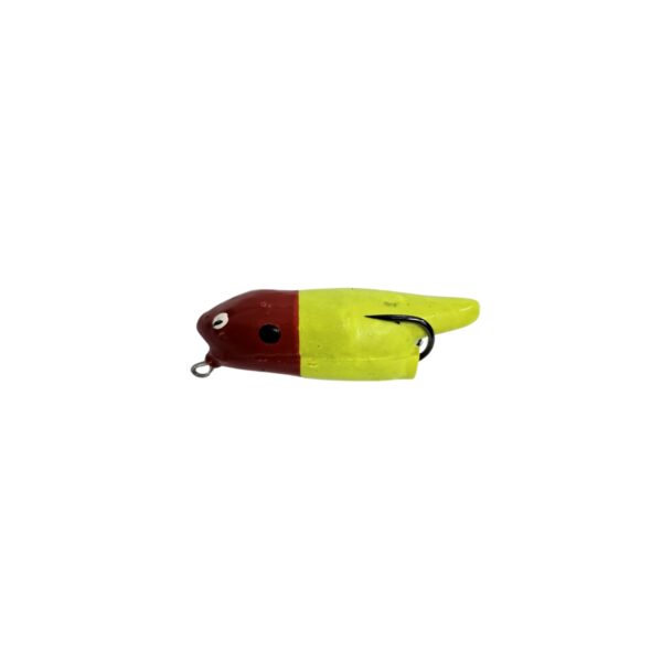 Isca Artificial Mini Zara Pro Line cor amarela com cabeça vermelha – 7cm 10g