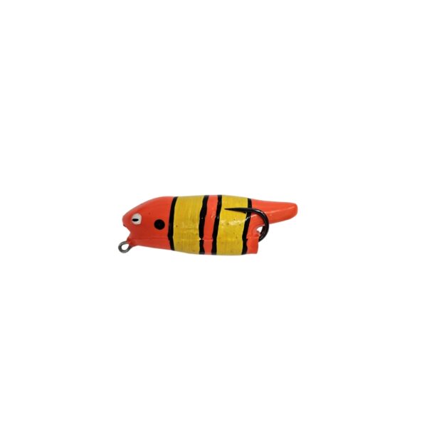 Isca Artificial Mini Zara Pro Line cor coral laranja com amarelo – 7cm 10g
