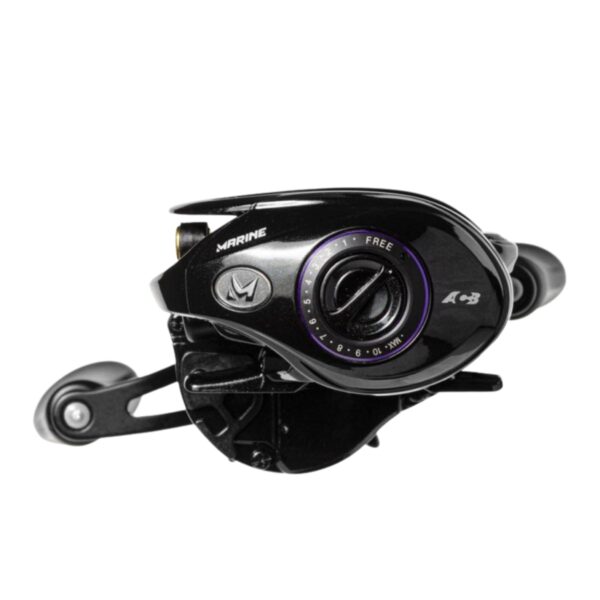 Carretilha Lubina Black Widow GTX 9.5:1 vista lateral