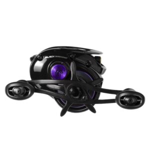 Carretilha Lubina Black Widow GTX 9.5:1 vista manivela