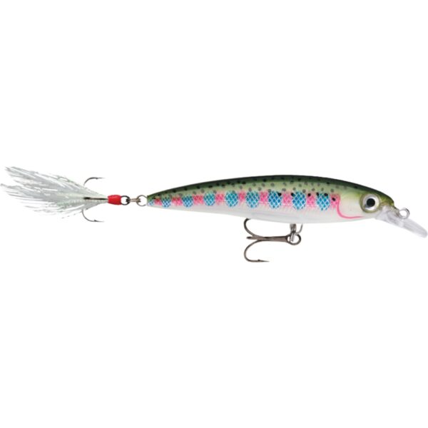 Isca Artificial X‑Rap XR10 Natural 10cm Meia-Água cor rainbow trout