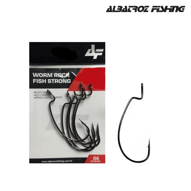 Anzol Offset Worm Rock Fish Strong Albatroz