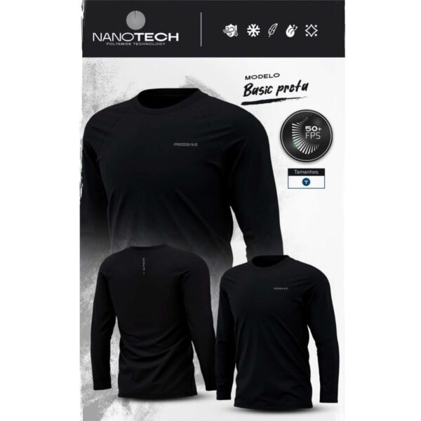 Camisa POliamida Presa Viva Preto