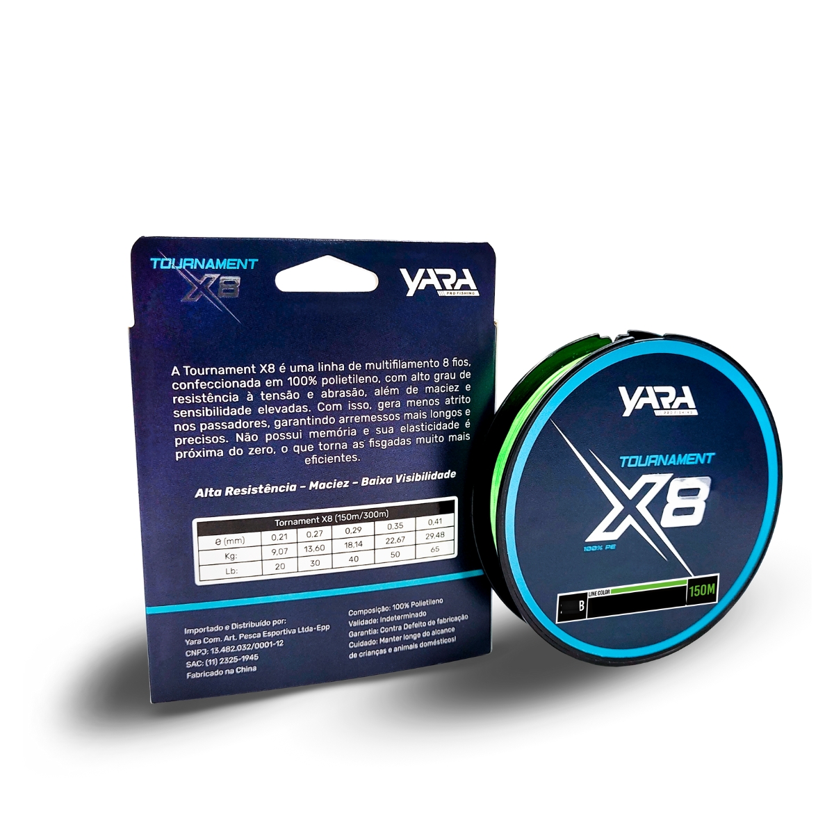 Linha Multifilamento Yara Tournament X8 150 m – Verde
