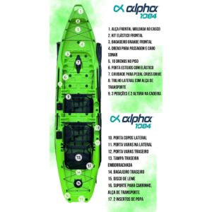 Caiaque Pesca Alpha 1084 Cinza – Milha Náutica